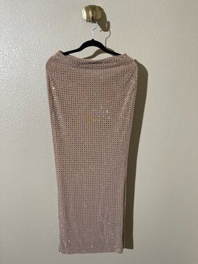 NWT White Fox Good Vibes Only embellished maxi skirt Size S